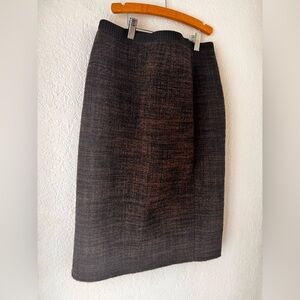 Marc Jacobs Brown Tweed Wool/Alpaca Blend, Silk Lining Pencil Skirt